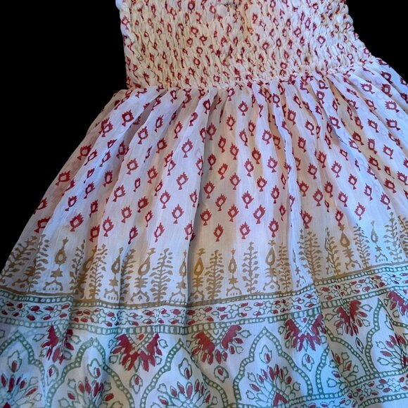 Yessica By C&A Bohemian Geometric Lined Flowy Babybdoll Tunic S - Picture 2 of 7